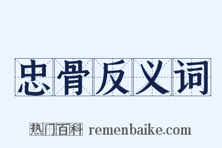 忠骨反义词是什么意思的图片